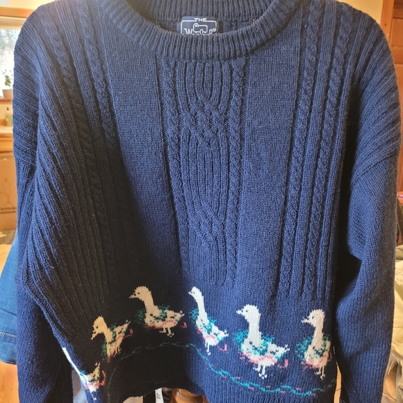Vintage Goose Pattern 100% Wool, Woolrich, L - Picture 3 of 7